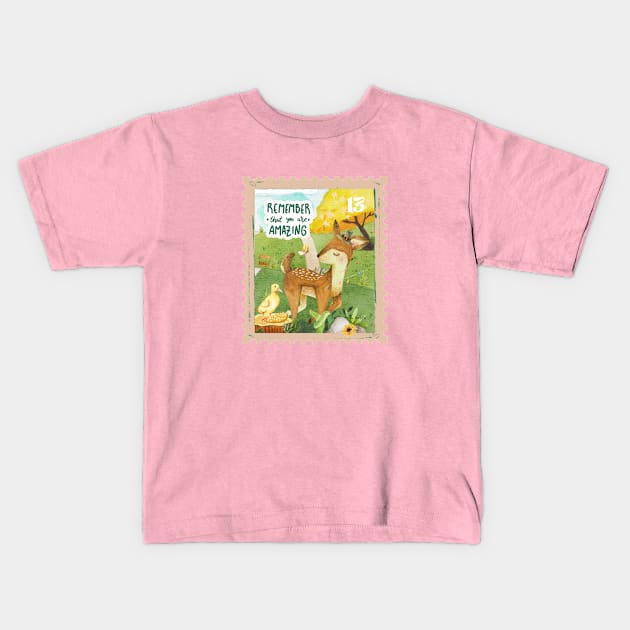 Remember That You Are Amazing! Kids T-Shirt by Natifa